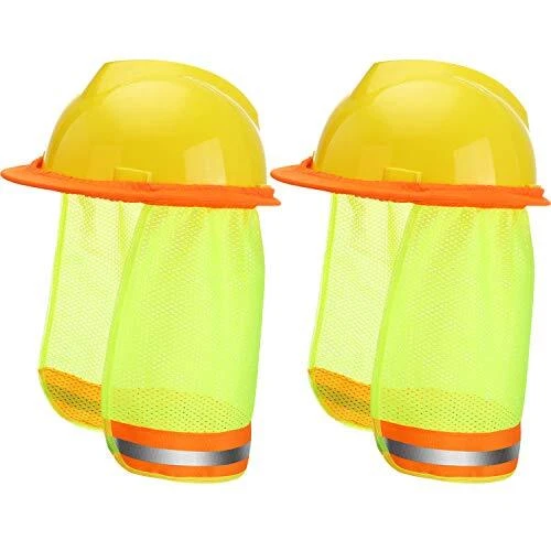 2 Pieces Hard Hat Sun Neck Shield Hard Hat Sunshade High Visibility Sun Shade...