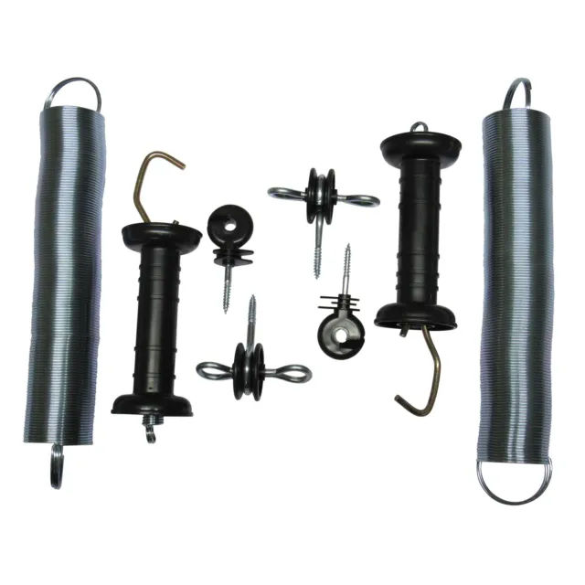 Electric Fence Spring Gate Kit X2 (Heavy Duty Coil Insulator Handle PolyRope)
