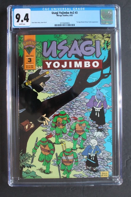 USAGI YOJIMBO V2 #3 Netflix TV 1993 Mirage TMNT X-Over Mirage STAN SAKAI CGC 9.4