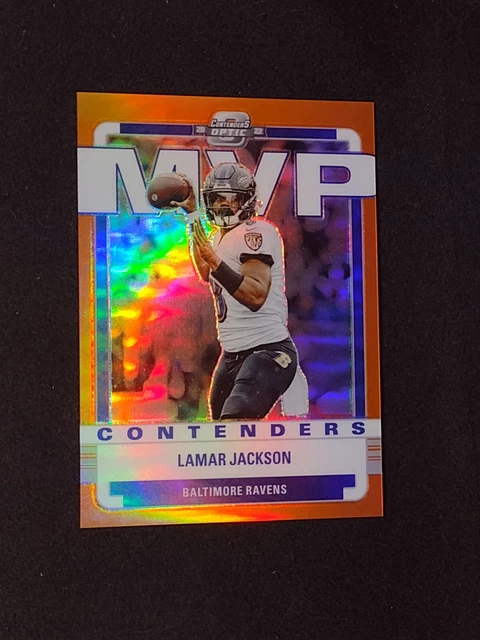 2022 Contenders Optic Lamar Jackson Orange Prizm MVP Contenders /50