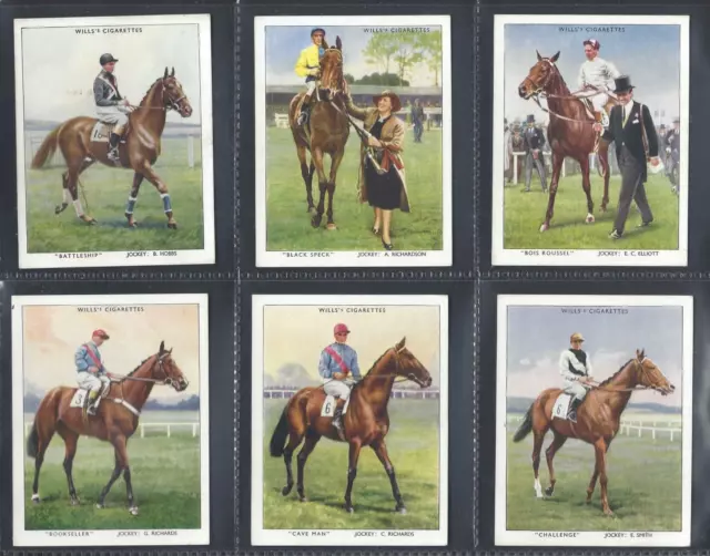 Wills - Racehorses & Jockeys 1938 - Full Set Of 40 Cards