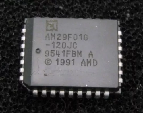 AMD AM29F010-120JC 1M (128Kx8-Bit) 5V Flash Memory, PLCC-32, Qty.2