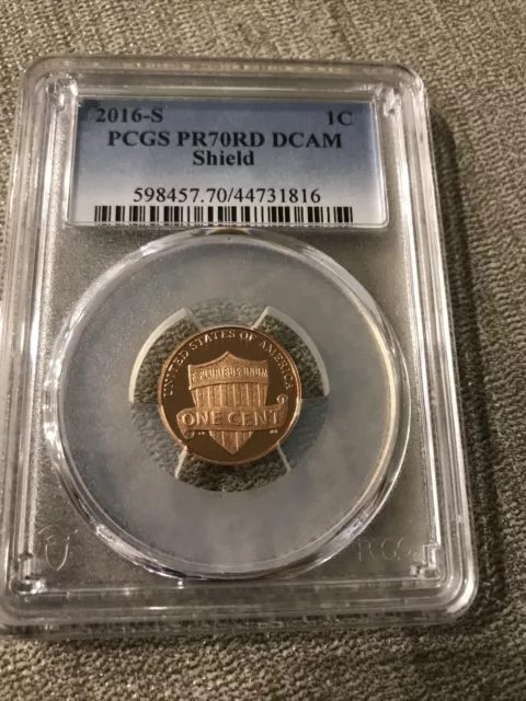 2016-S 1c Proof Lincoln Shield Cent PCGS PR 70 RD DCAM 598457.70/44731816