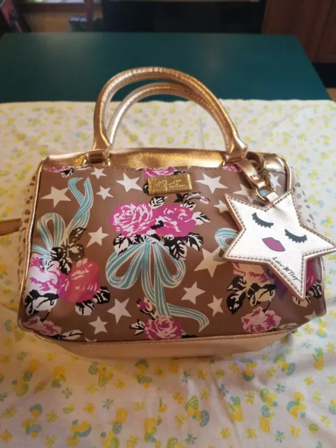 Betsey Johnson  Purse gold roses and stars.