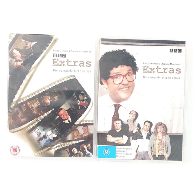 Extras Complete Series Season 1 (R2) & 2 (R4) - BBC -  TV Show DVD - VGC