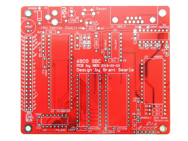 MC6809 SINGLE BOARD Computer PCB Bare Board, 6809 SBC, NEW [1pcs] £11. ...