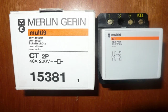 Contacteur Merlin Gerin 16A 220V 1 Contact NO+NC - Référence 15382 - Occasion France
