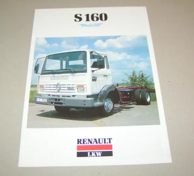 Prospekt / Broschüre Renault LKW S 160 Midliner - Ausgabe 1990