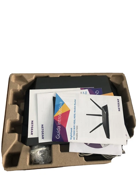 NETGEAR Nighthawk AC1900 Modem Router Wi-Fi ADSL VDSL D7000