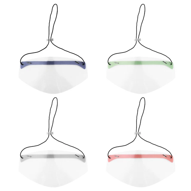 4 pz maschera multiuso trasparente con passanti auricolari lavabile