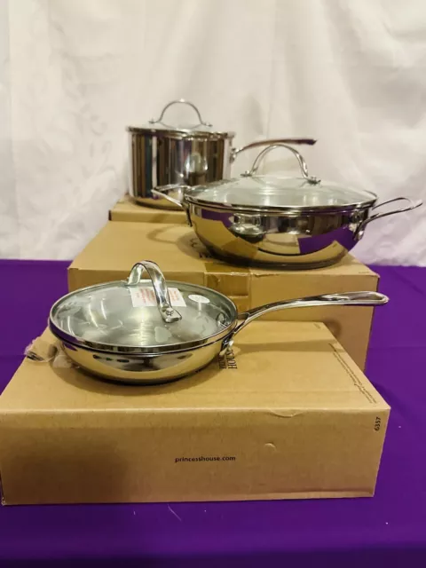 PRINCESS HOUSE STAINLESS Steel MINI -small 6Pc Cookware Set Hard To Find  New! $79.95 - PicClick