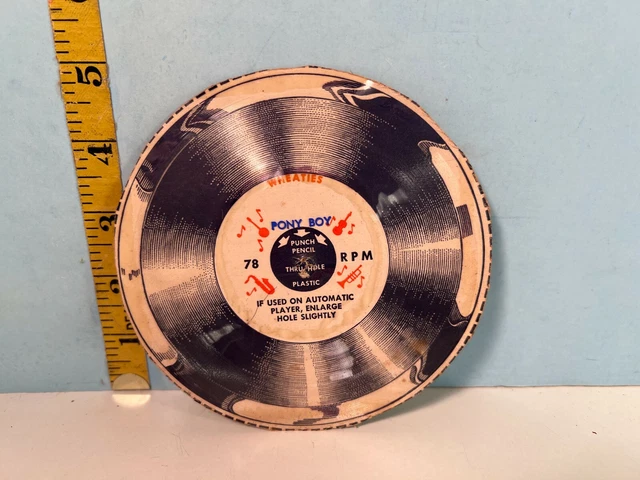 Vintage Wheaties Cardboard Record "Pony Boy"