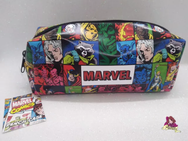 MARVEL SUPERHEROES Pencil Case - Astuccio scuola - Pochette - Make Up Bag NUOVO