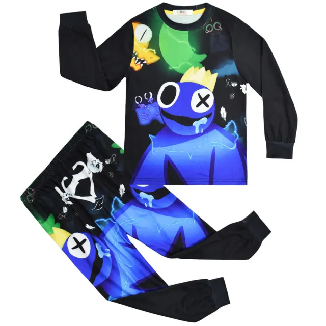 Child Kid Boy Rainbow Friends Pajamas Nightwear Sleepwear Long Sleeve Outfit Set
