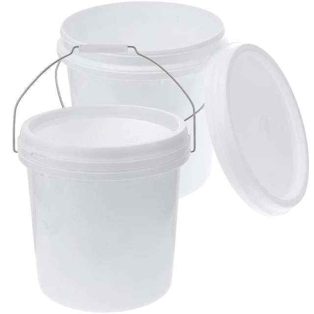2 piezas cubo de plástico cubo de pintura cubo cubo de plástico cubo todo uso con mano