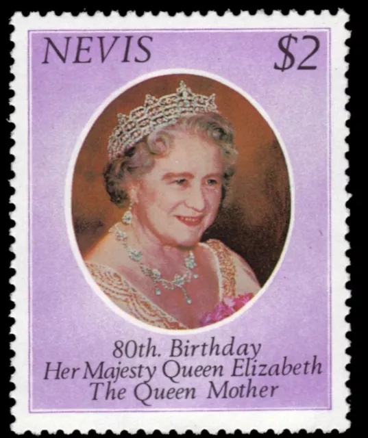 NEVIS 113 (SG50) - Queen Mother Elizabeth 80th Birthday Celebration (pa24580)