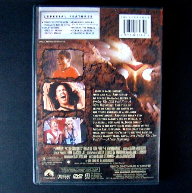 FRIDAY THE 13TH Part V: A New Beginning DVD 2001 Slasher Horror 1985 ...