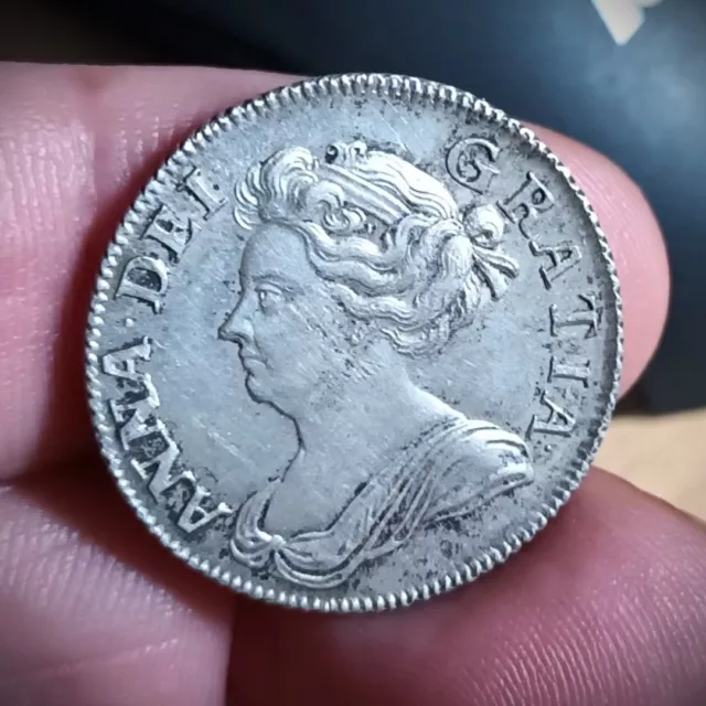 Queen Anne Silver Shilling 1708