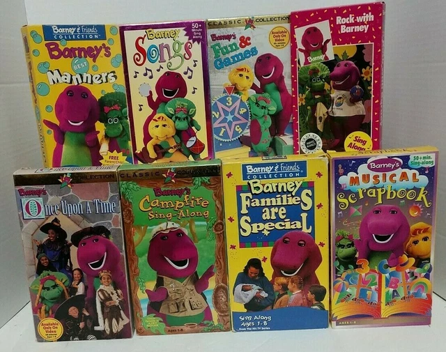 BARNEY AND FRIENDS Collection (VHS) Lot of 8 Movies Children Ages 1-8