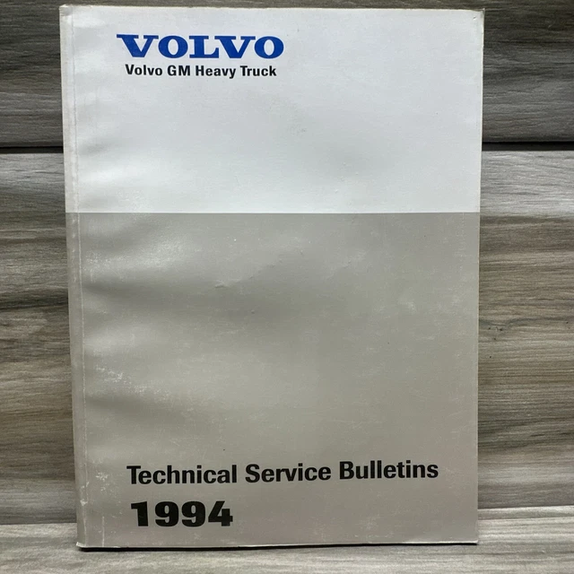 Volvo GM Heavy Duty Truck Technical Service Bulletins Service Repair Manual 1994
