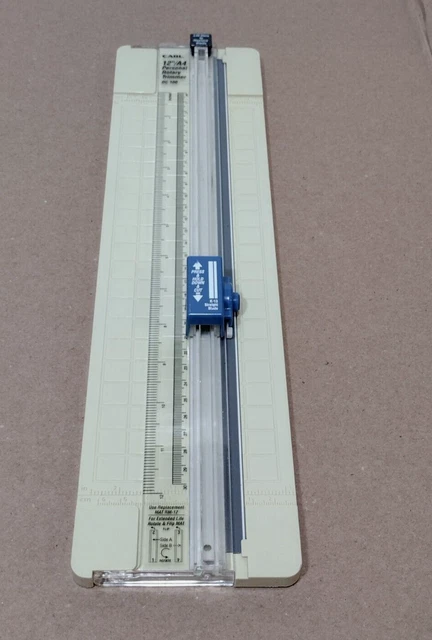 Recortadora rotativa personal Carl 12" A4 DC 100 PRT 100 corte de precisión Bidex en muy buen estado