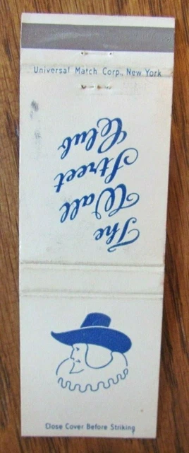 Cavalier Matchbook Matchcover: Wall Street Club (New York City) -E13