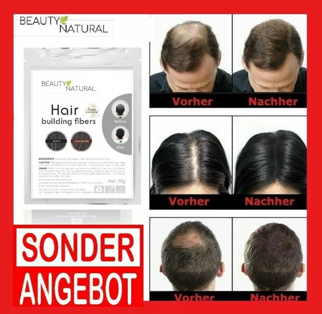 ⭐️⭐️⭐️⭐️⭐️ Premium Streuhaar Schütthaare Haarverdichter Fibers gegen Haarausfall