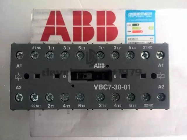ONE AC Contactor VBC7-30-01 ABB auxiliary contacts 24V Brand New