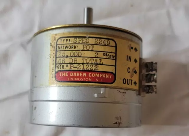 Vintage Wester Electric Daven Company Type Spec 2249 Attenuator