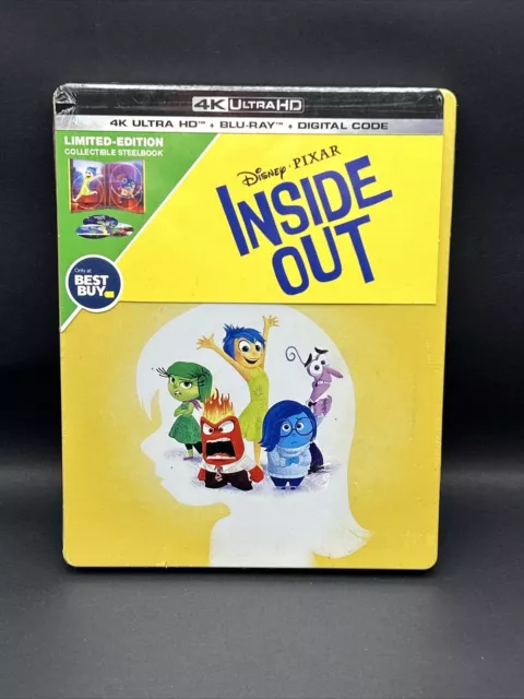 Inside Out 4K UHD/Blu-Ray/Digital Limited Edition Steelbook *NEW*