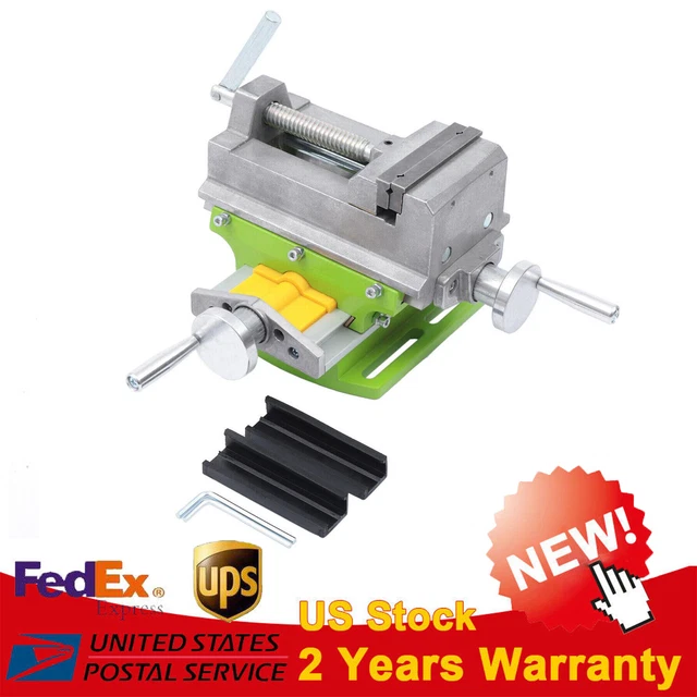 Cross Slide Vise Drill Press Heavy Duty Milling 2 Way X-Y Clamp Machine Durable