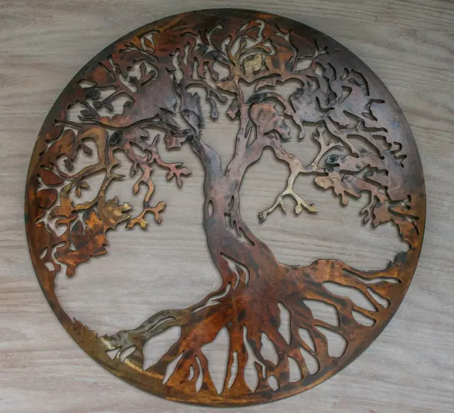 Árbol de la vida letrero de metal árbol de la vida decoración de pared árbol de la vida arte de pared