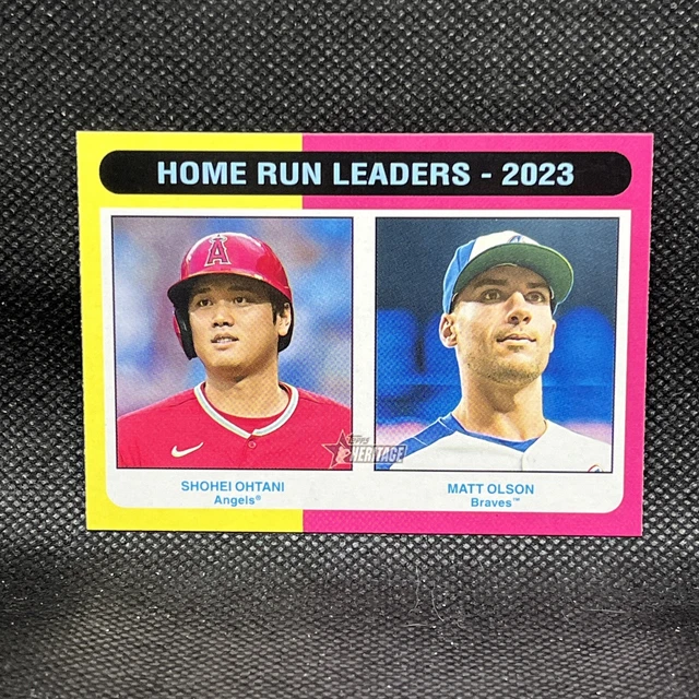SHOHEI OHTANI MATT Olson 2024 Topps Heritage 307 Home Run Leaders EUR