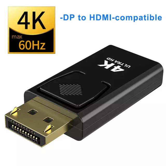 Adaptador convertidor de puerto de pantalla DP macho a HDMI hembra para 4K HD 1080P HDTV