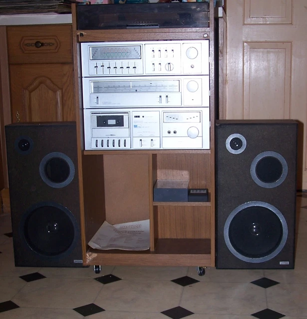 Vintage áudio system 1980 Pioneer Silver-Faced Line Vintage Audio Gear Setup