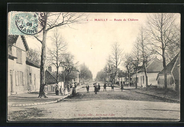 CPA Mailly, Route de Châlons 1906