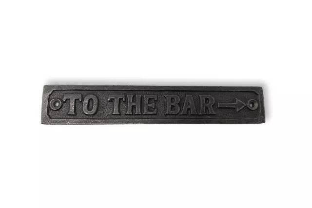 Cast Iron Antique Style Retro To The Bar Wall Plaque