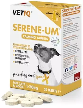 Serene-UM Calm for Hyperactive Cats & Dogs 1-20kg 30 Tablets Soothes Aggression