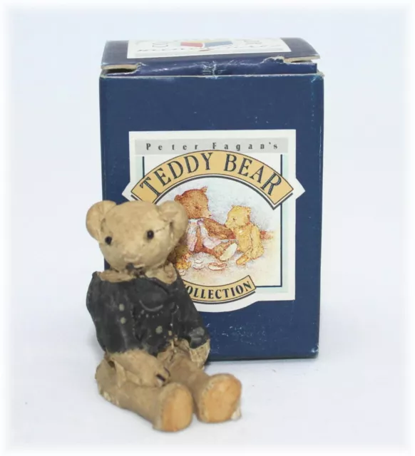 Teddy Bear in a Blue Uniform 'Johann' Peter Fagan Colour Box Miniatures Boxed