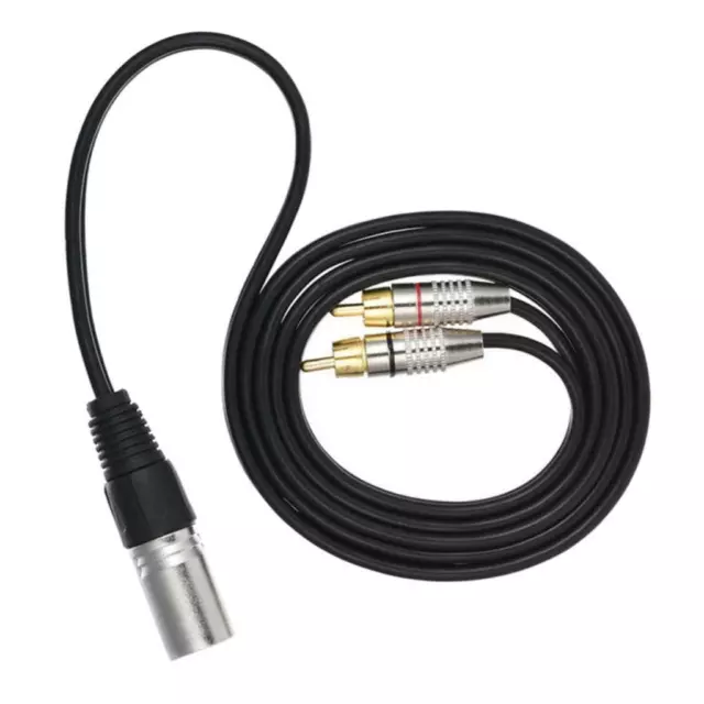 XLR Male to 2 x Phono Phonos RCA RCAs Plug Cable Adaptor Adapter Lead 0.3M-5M