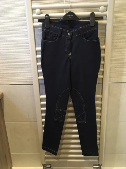 Just Togs Mizz Horse Riding Jeans Look Jodhpurs Size Junior 24 Dark Blue