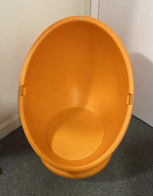 IKEA CHILDS EGG chair Swivel retro orange space age free postage £84.99