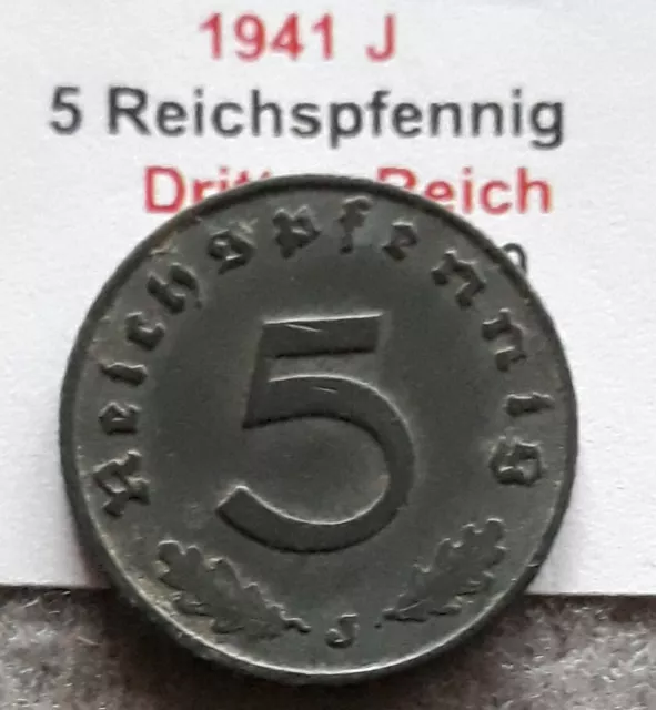 5 Reichspfennig 1941 J ,Jg.370, vzgl