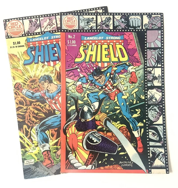 1983 Lancelot Strong, the Shield #1 & #2 Red Circle VG++ | Canada * J