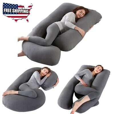 Extra Large Pregnancy Pillow Maternity Belly Contoured Body with Cotton Cover
