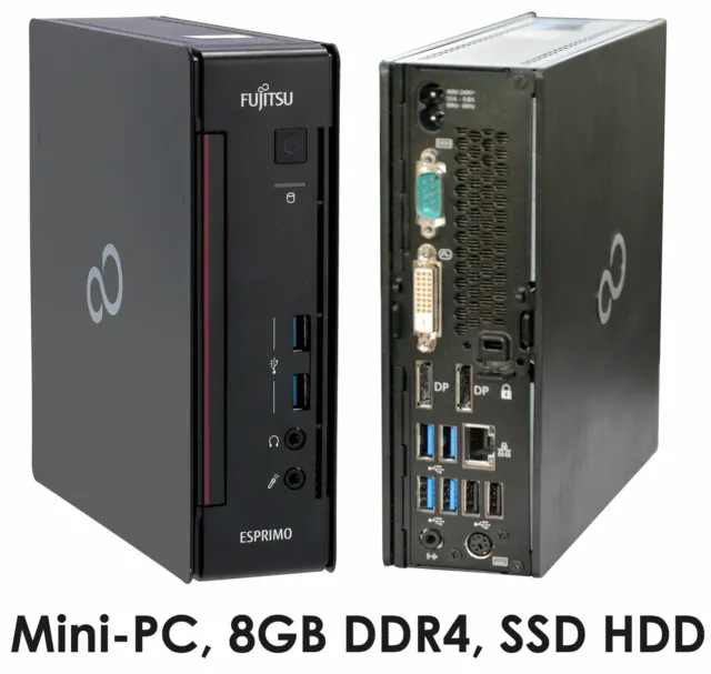 Mini Desttop Computer Q956 8GB DDR4 128GB SSD WITH 2 RS-232 Windows 10 64-BIT