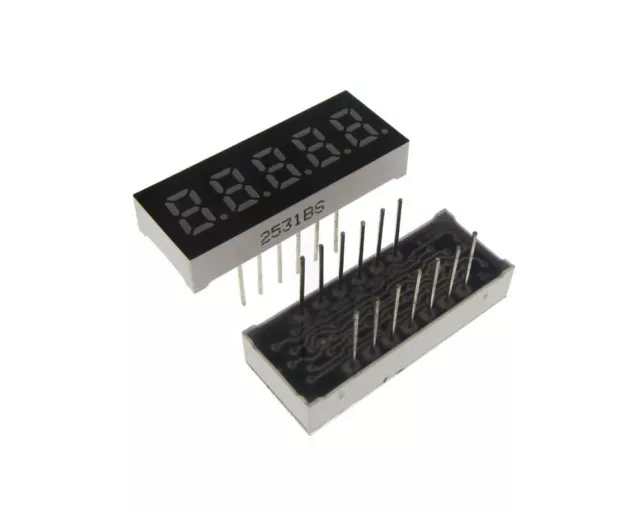 0.23" 5 Digit 7-Segment LED Display DIP Common Anode - Red