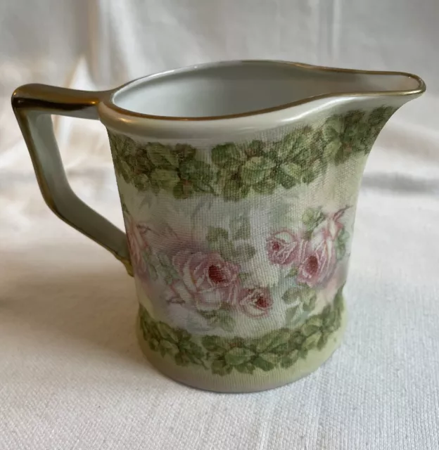 Antique Royal Bayreuth Bavaria 4 Rose Tapestry 4" Pinched Pitcher Creamer