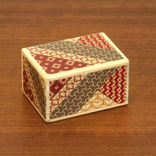 Detailed Mosaic Secret Puzzle Box-7 Step Solution -Wooden Money Box Brainteaser