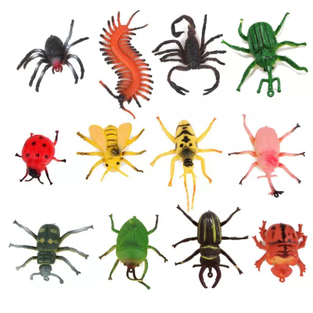 12 Pcs Christmas Party Decoration Fake Figures Ant Toy Puzzle